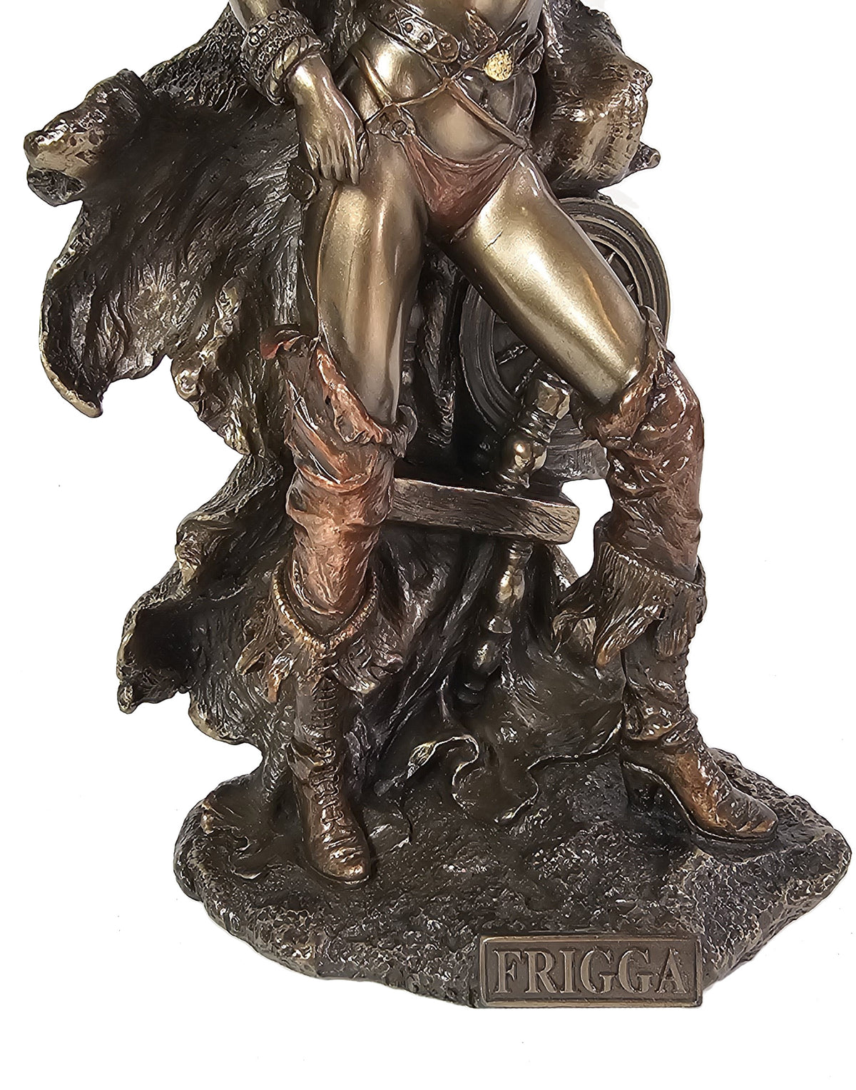 10" Frigga Standing Viking Norse Mythology Goddess Love Statue Bronze Finish