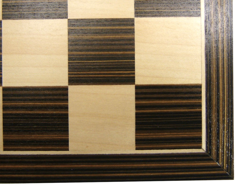 14" Ebony Black & Maple Wood Chess Board
