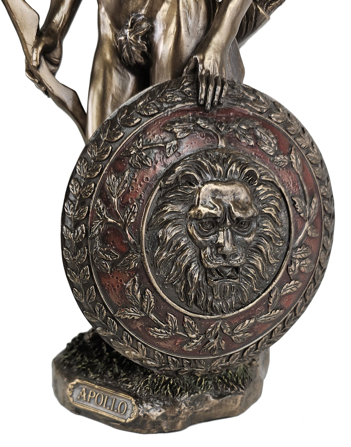 11 3/4" Apollo God of Sun W/ Bow Greek Mythology Statue Bronze Finish semi nude