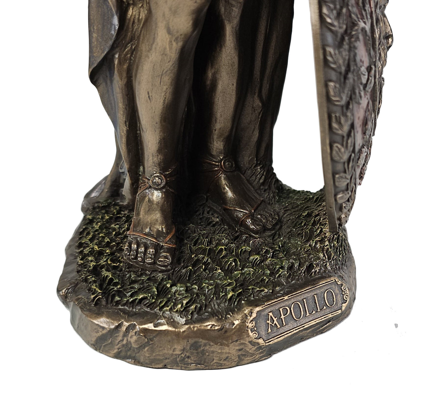 11 3/4" Apollo God of Sun W/ Bow Greek Mythology Statue Bronze Finish semi nude