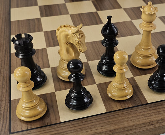 4Q Ebony & Boxwood Large 4 3/8 Staunton LUXURY Chess Men Set  No Board