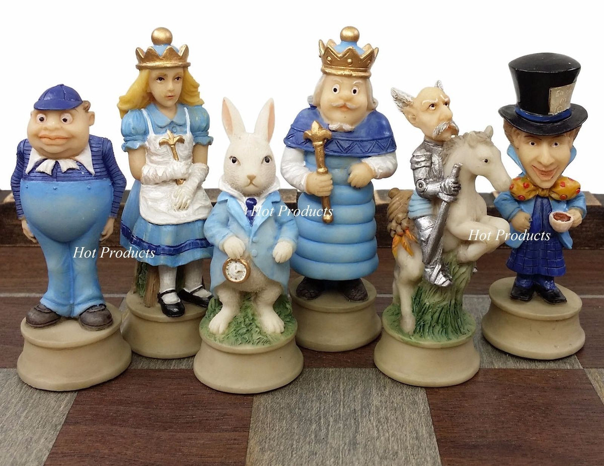 Alice in Wonderland Fantasy Chess Men Set W/ 17" Castle / Fortress Board
