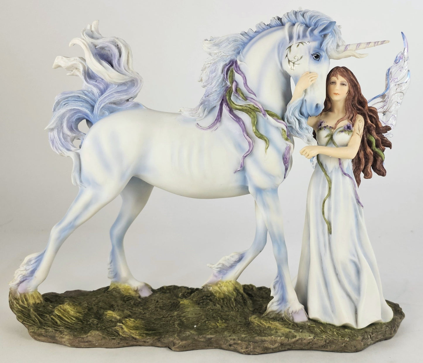 11 3/4" Jody Bergsma Long Live Magic Fairy Unicorn Fantasy Statue