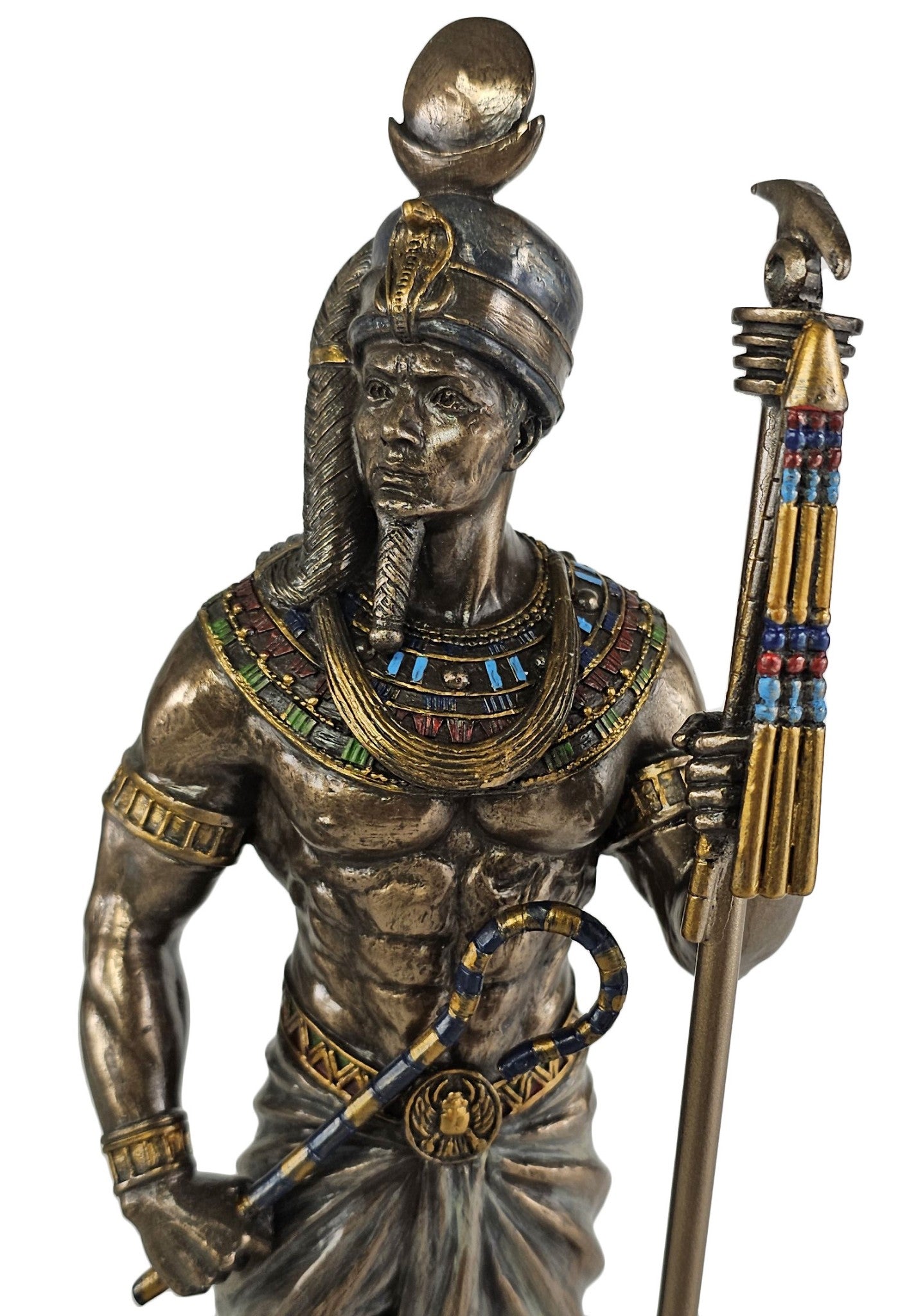 10 3/4" Khonsu Ancient Egyptian God of the Moon Statue Antique Bronze Color