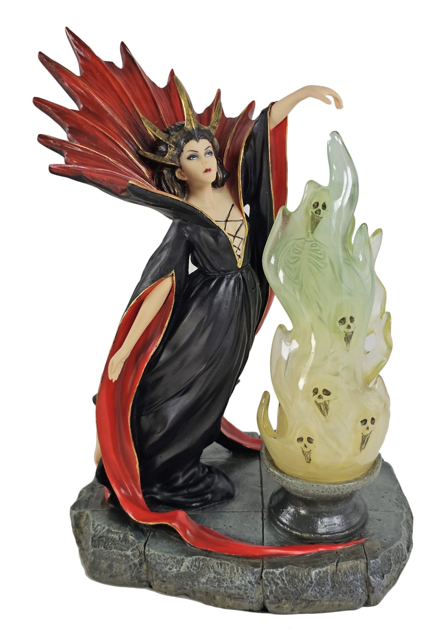 9 1/4" Led Night Light Melanie Delon Damnation Hand Painted Gothic Art Statue
