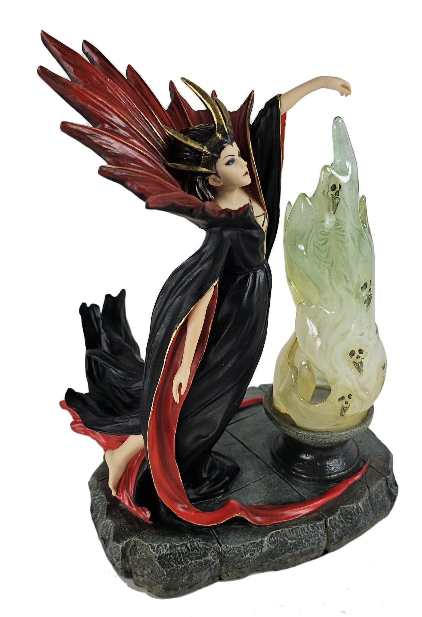 9 1/4" Led Night Light Melanie Delon Damnation Hand Painted Gothic Art Statue