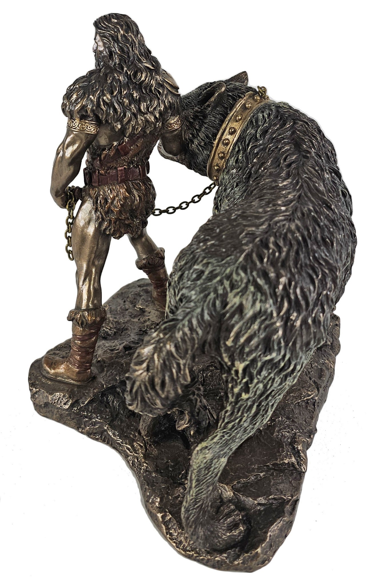 10 1/2" Tyr Binding With Fenrir Viking Norse Mythology God Bronze Finish Statue