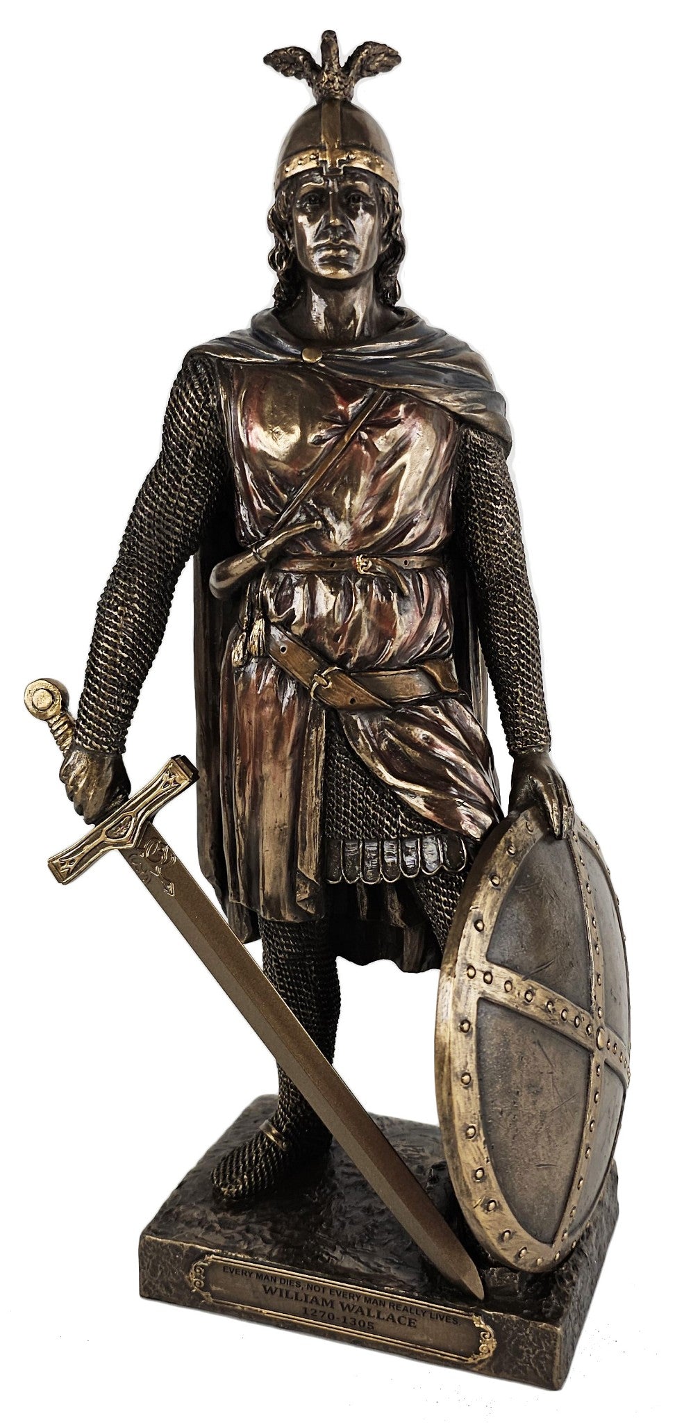 11 1/4" Sir William Wallace Scottish Warrior Knight Statue Bronze Finish