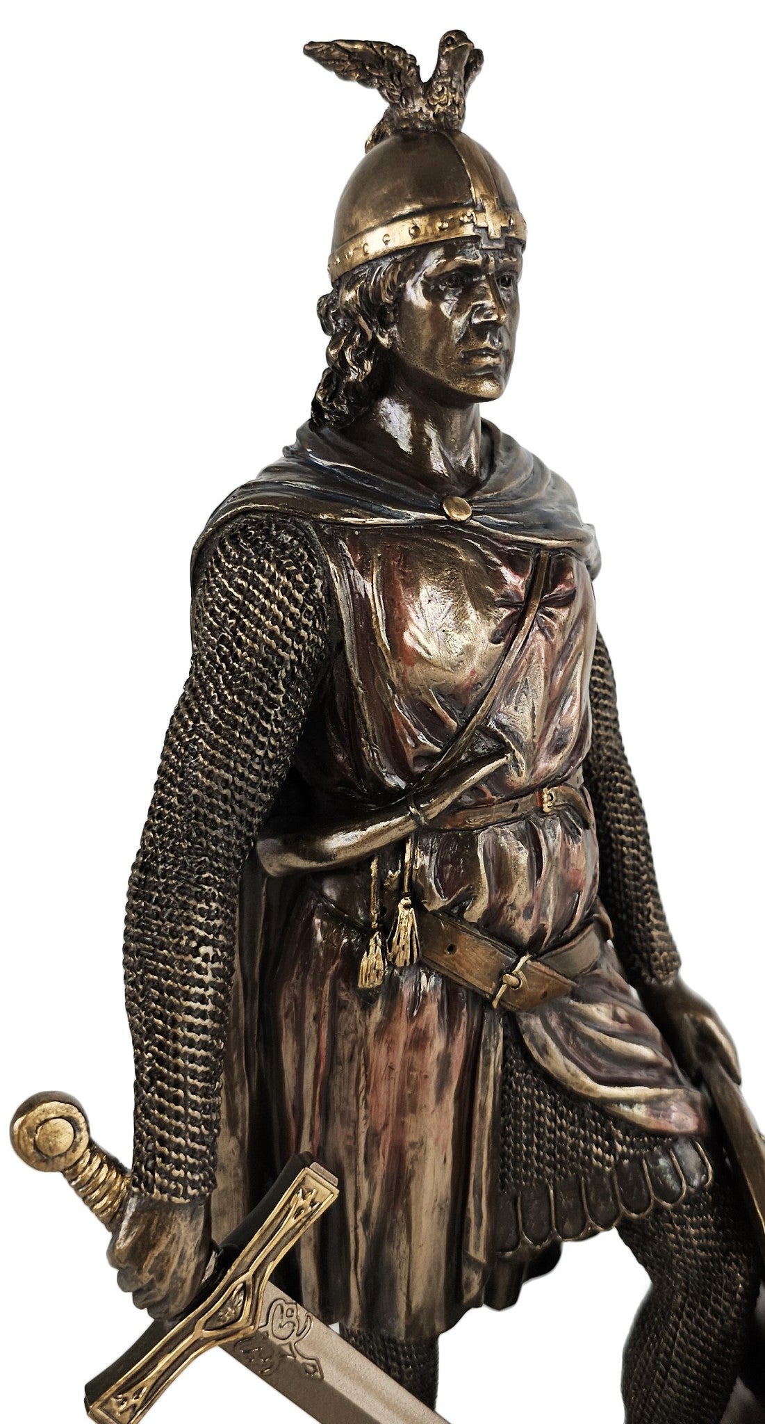 11 1/4" Sir William Wallace Scottish Warrior Knight Statue Bronze Finish
