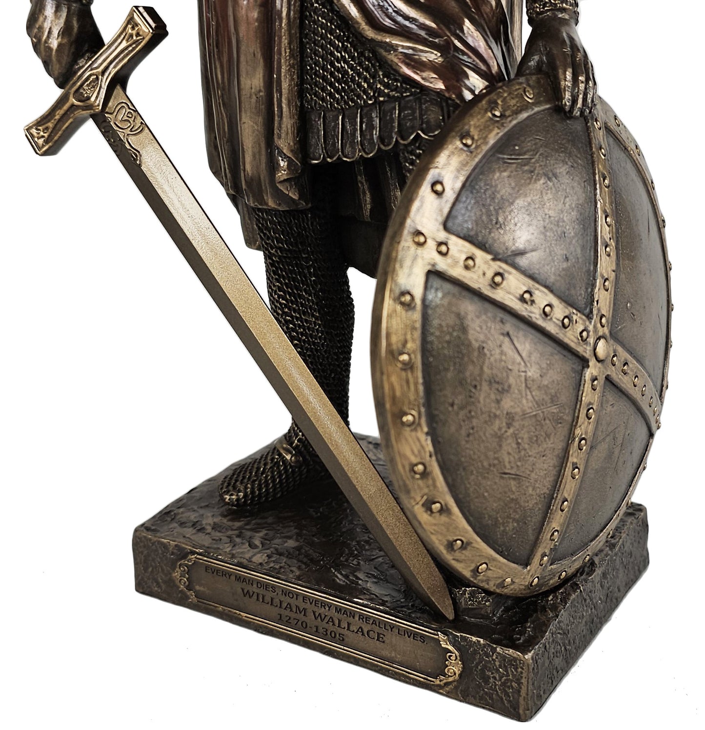 11 1/4" Sir William Wallace Scottish Warrior Knight Statue Bronze Finish