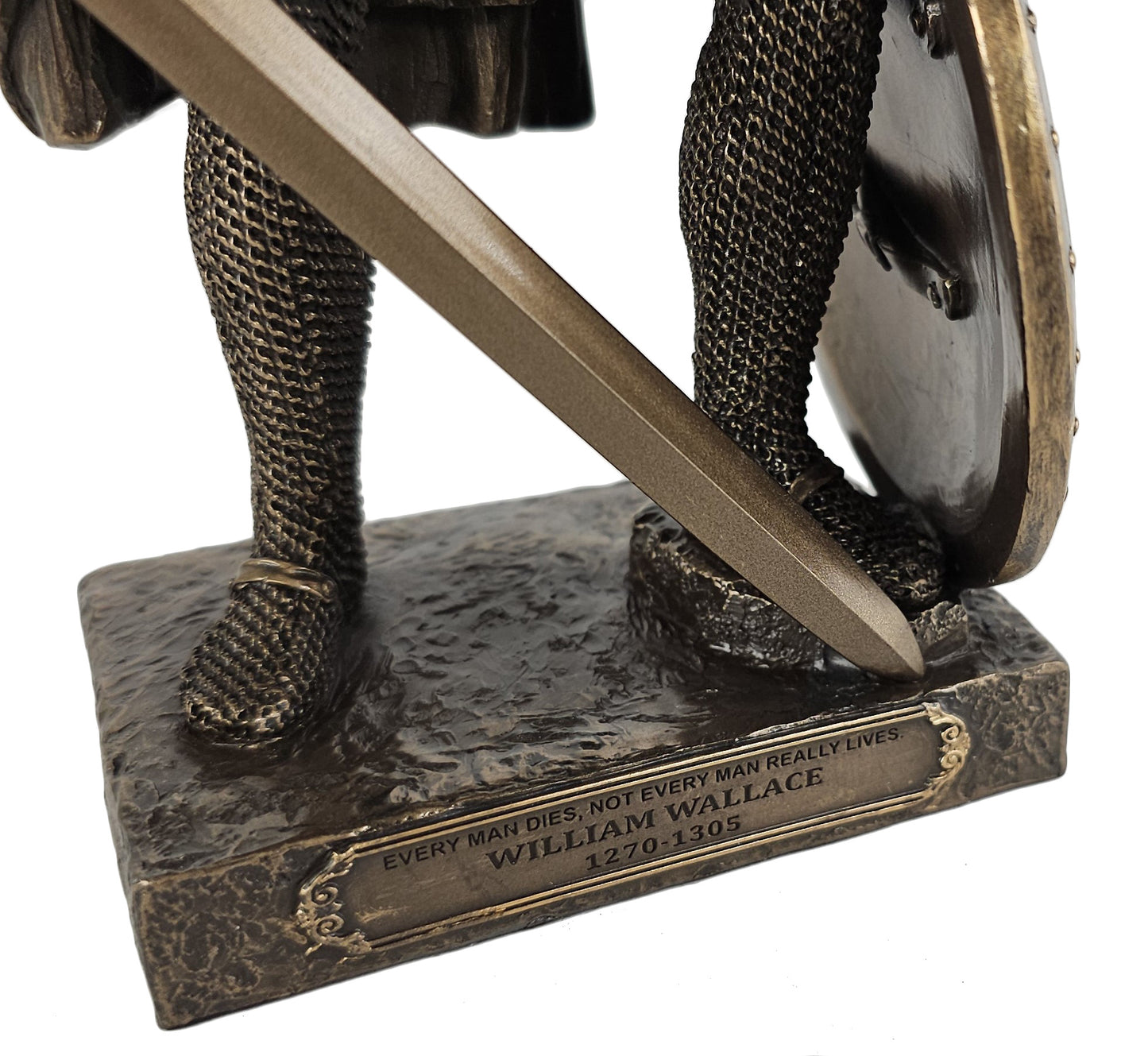 11 1/4" Sir William Wallace Scottish Warrior Knight Statue Bronze Finish