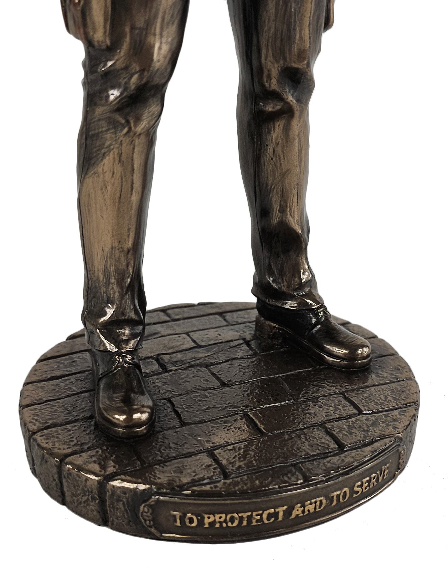 11" Female Protect and Serve Police officer New York Statue Bronze Finish