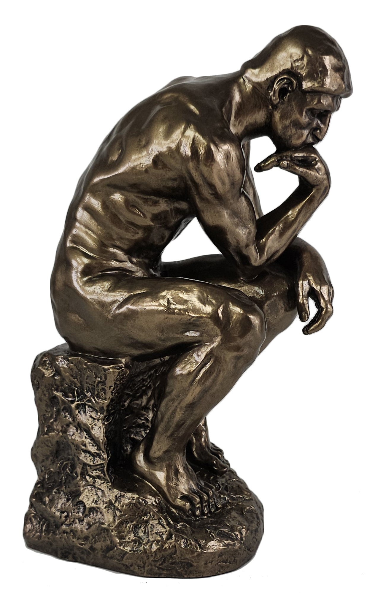 8" The Thinker Auguste Rodin Replica Statue Antique Bronze Finish Nude Male