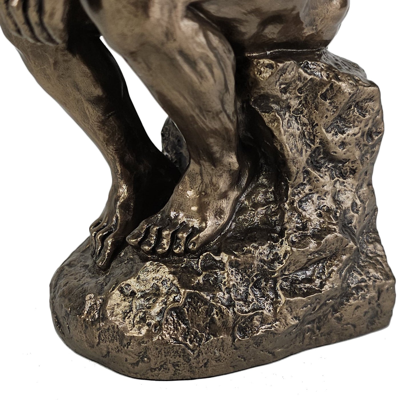 8" The Thinker Auguste Rodin Replica Statue Antique Bronze Finish Nude Male