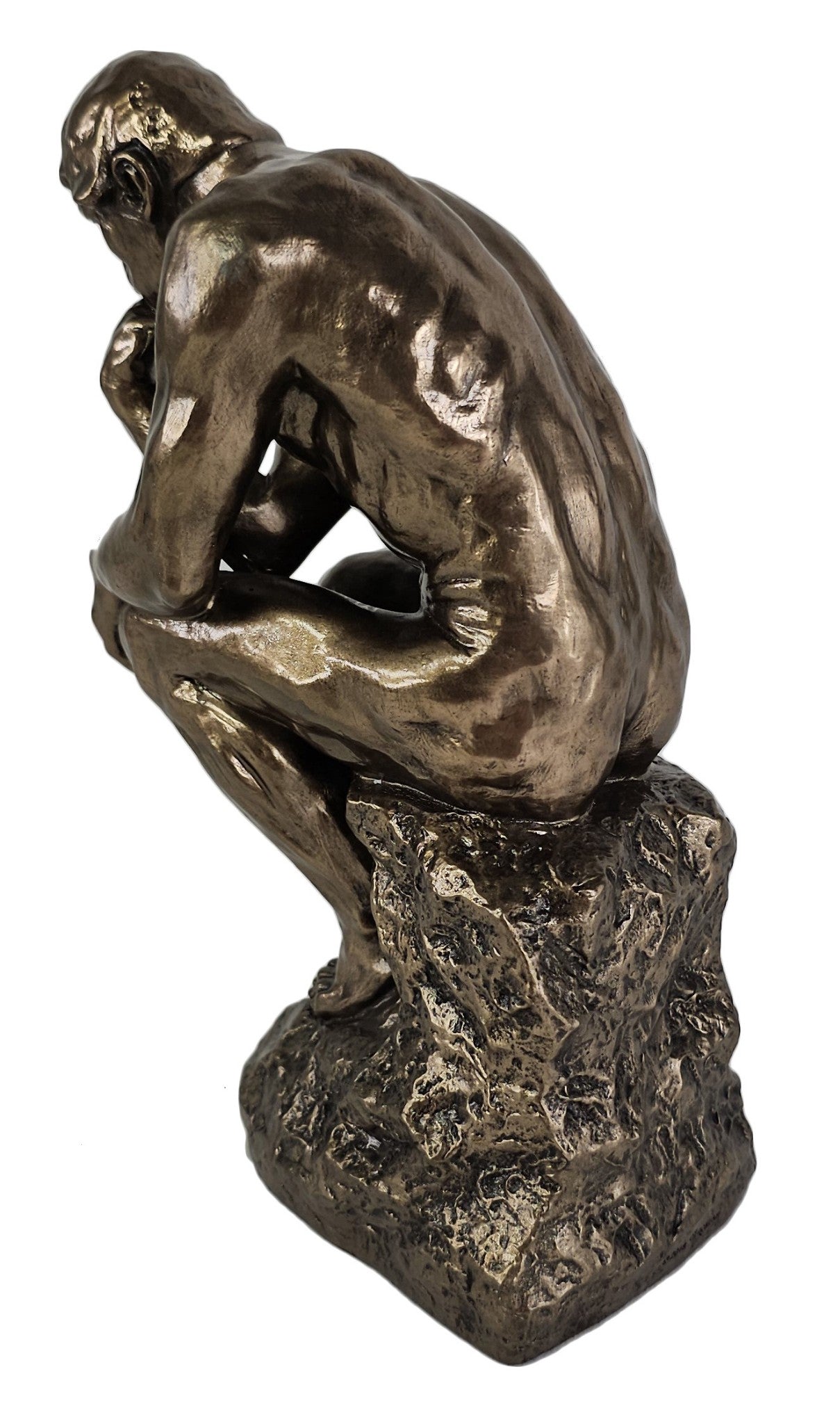 8" The Thinker Auguste Rodin Replica Statue Antique Bronze Finish Nude Male