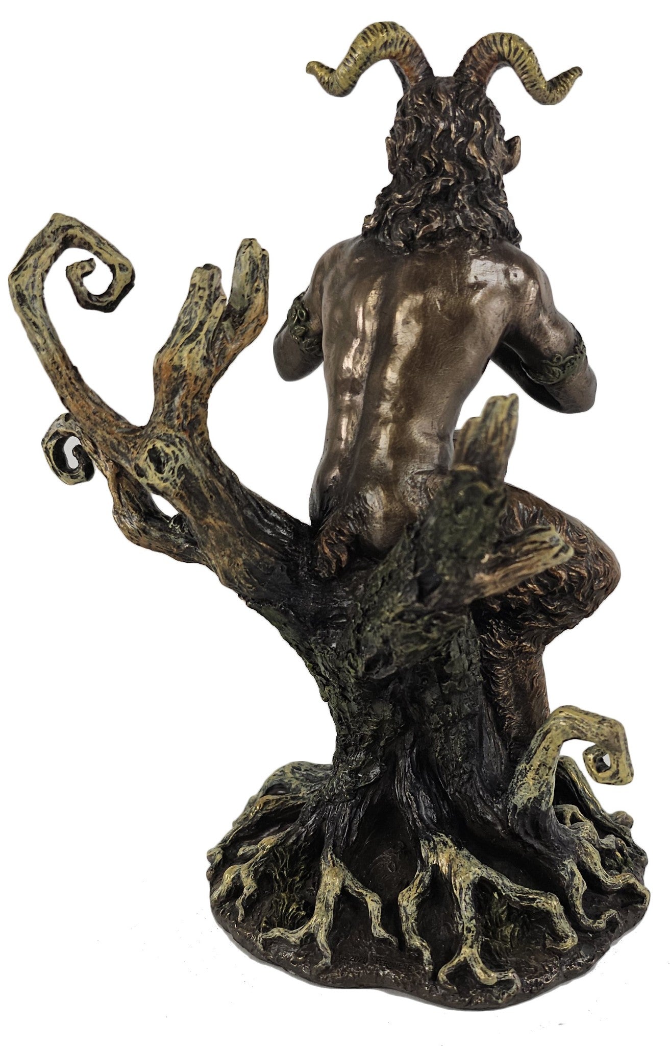 9 1/2" Pan Playing Flute God of the Wild Greek Mythology Statue Bronze Color