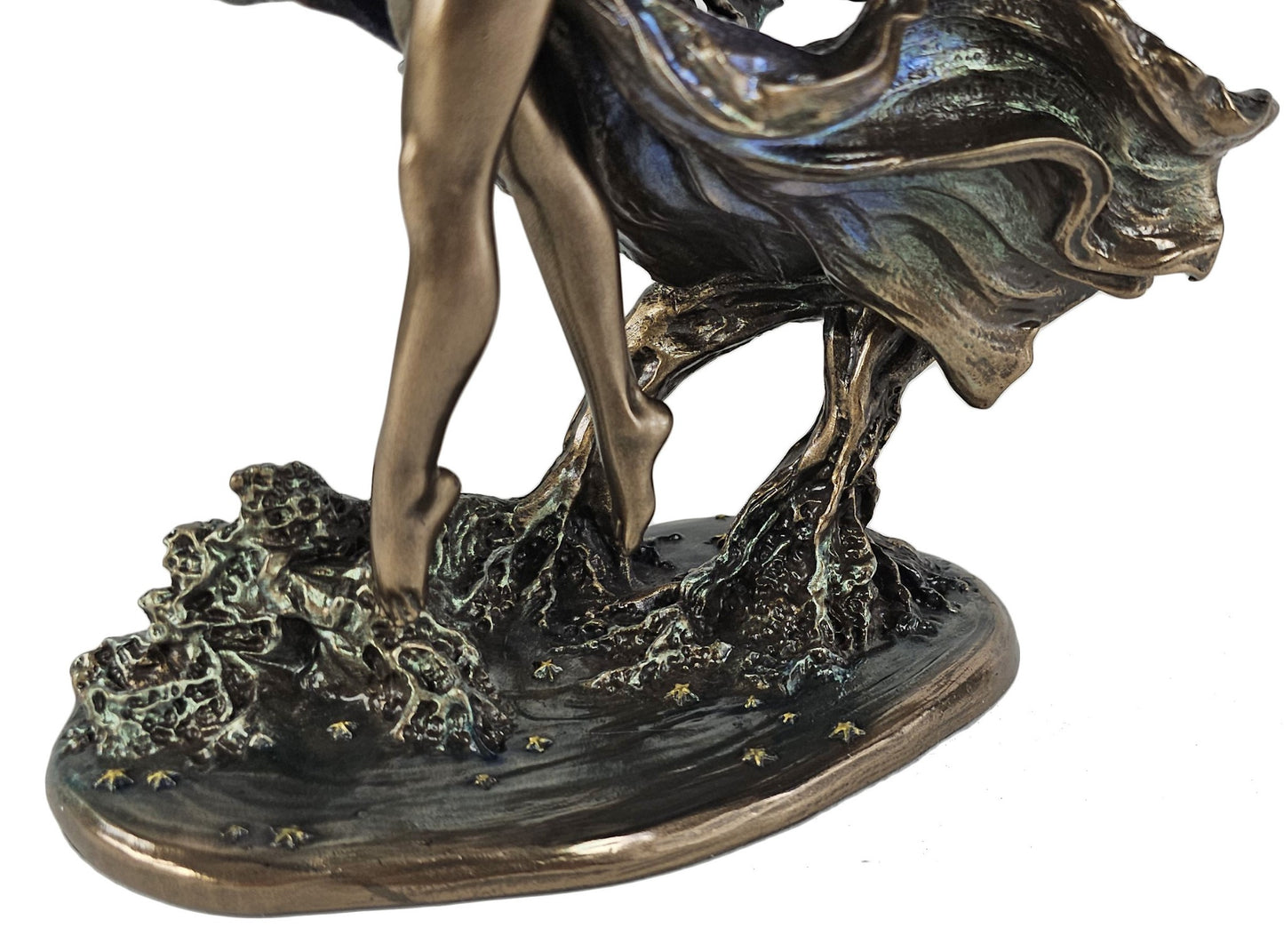 9 5/8" Where Moonbeams Fall Bronze Color Fairy Statue Josephine Wall