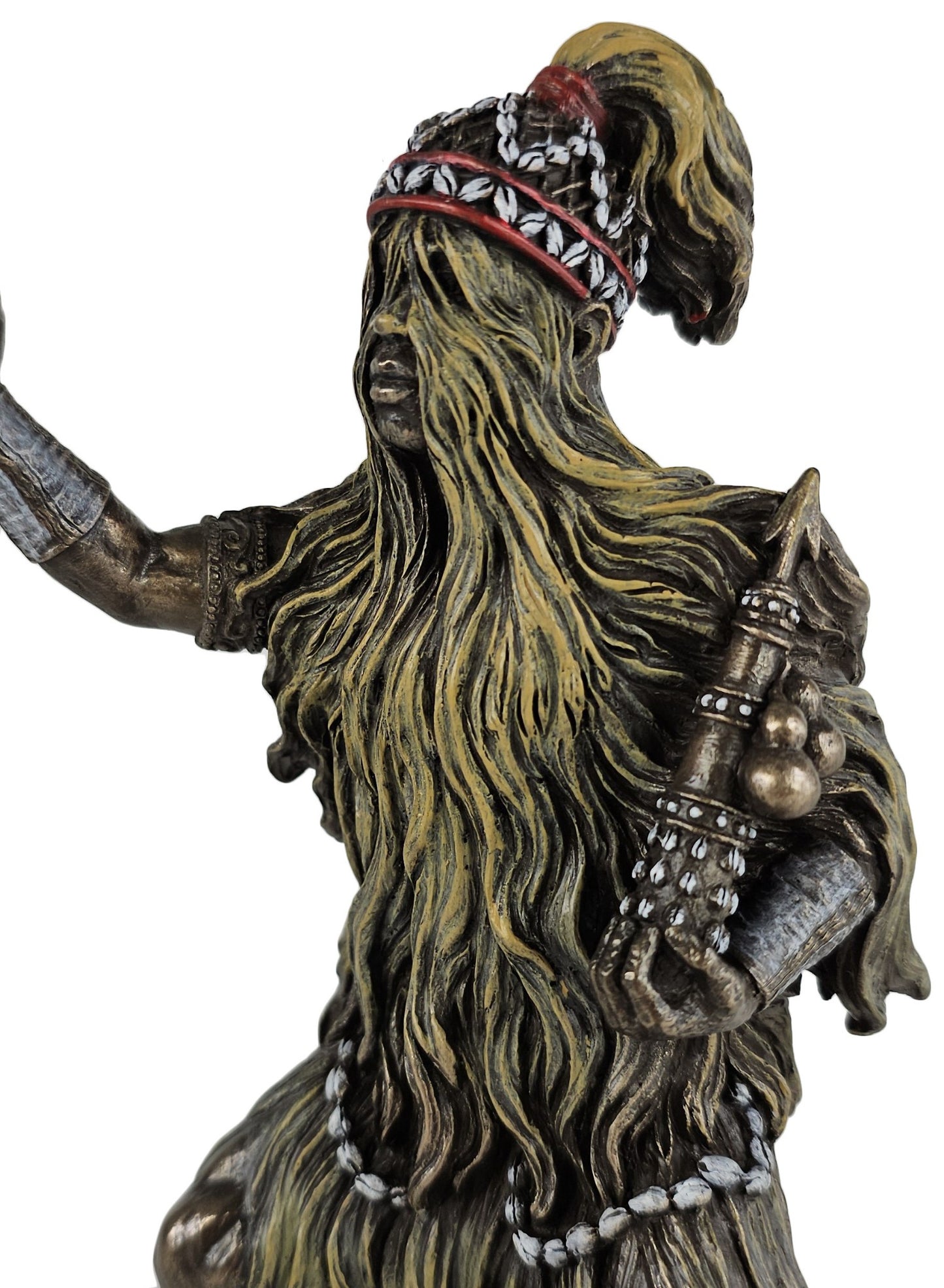 9" Orisha Babalu Aye God of Disease and Healing African Statue Bronze Color