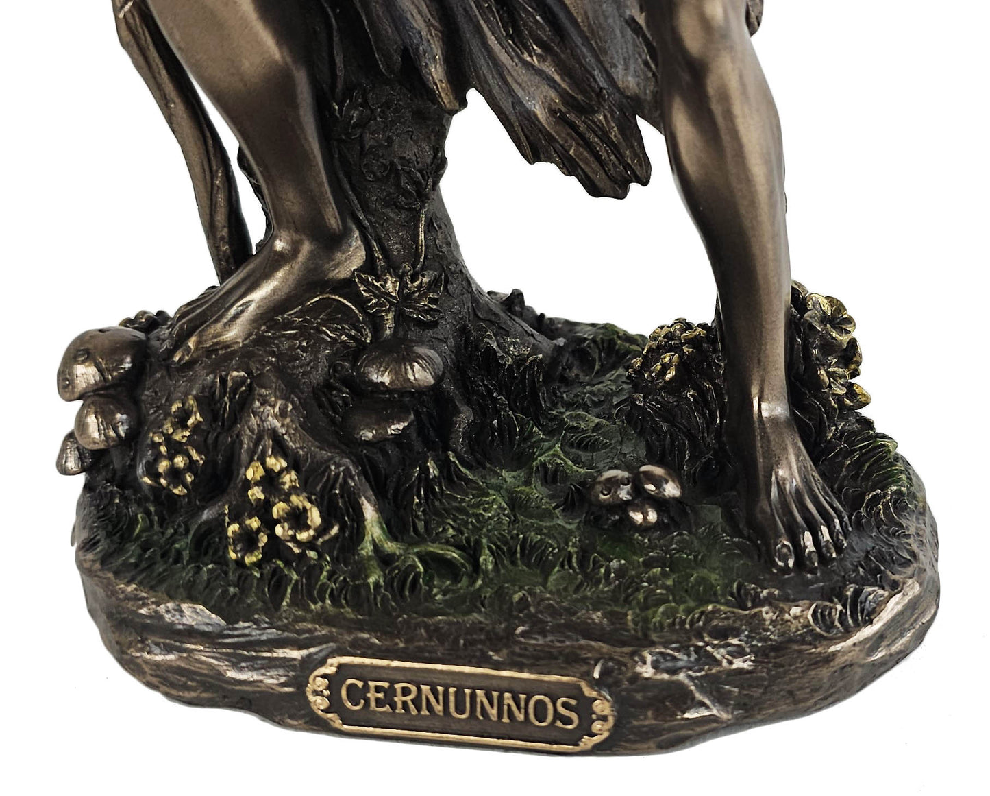 10 1/2" Cernunnos Celtic Horned God of Animals Standing Statue Bronze Color