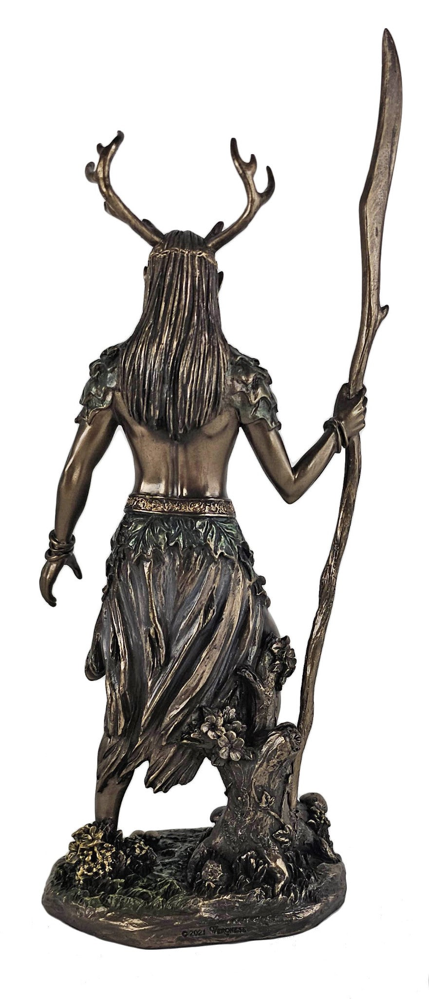 10 1/2" Cernunnos Celtic Horned God of Animals Standing Statue Bronze Color