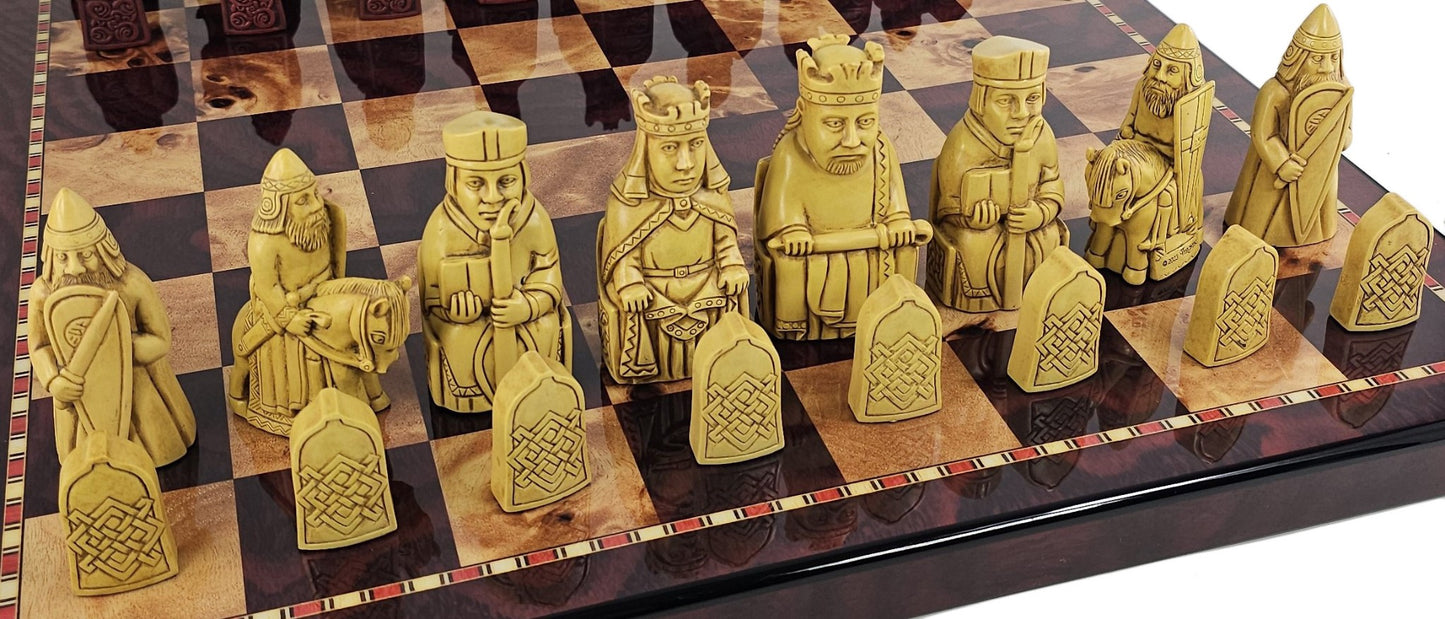 Veronese LARGE RED Isle of Lewis Medieval Times Chess Men Set No Board