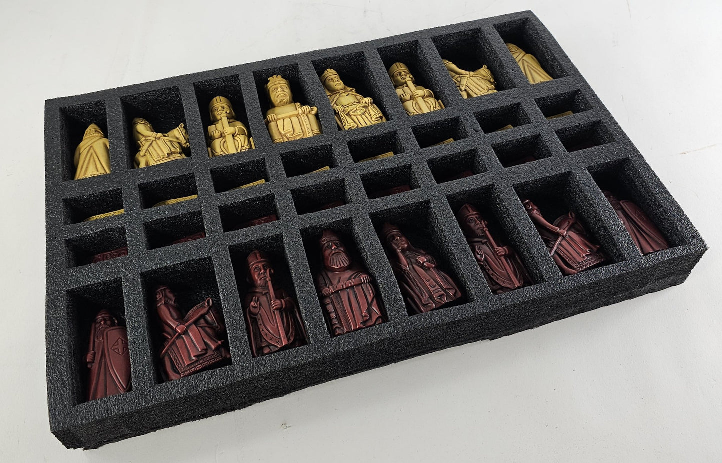 Veronese LARGE RED Isle of Lewis Medieval Times Chess Men Set No Board