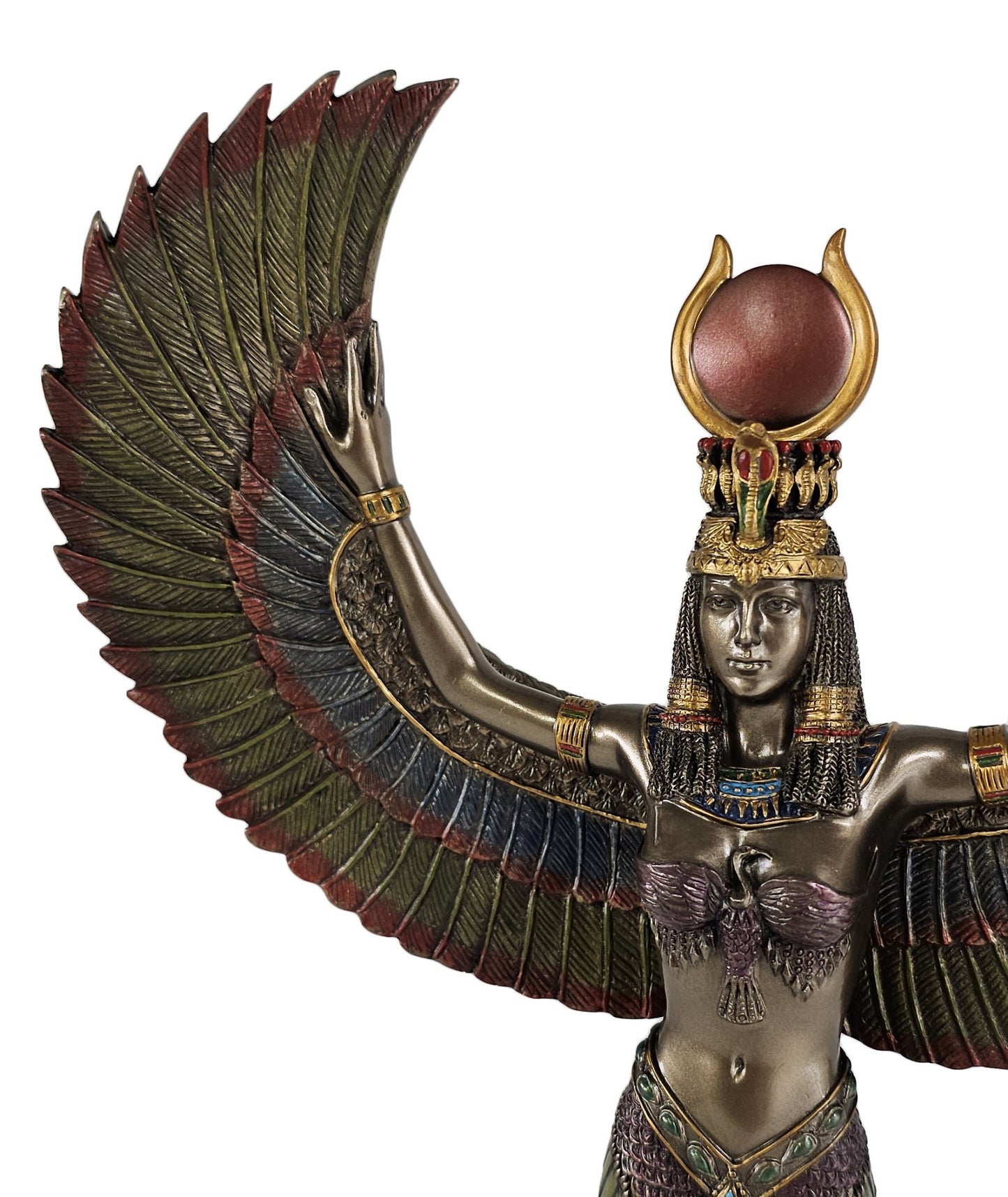 13" Isis Egyptian Goddess of Magic and Love Statue Antique Bronze Color