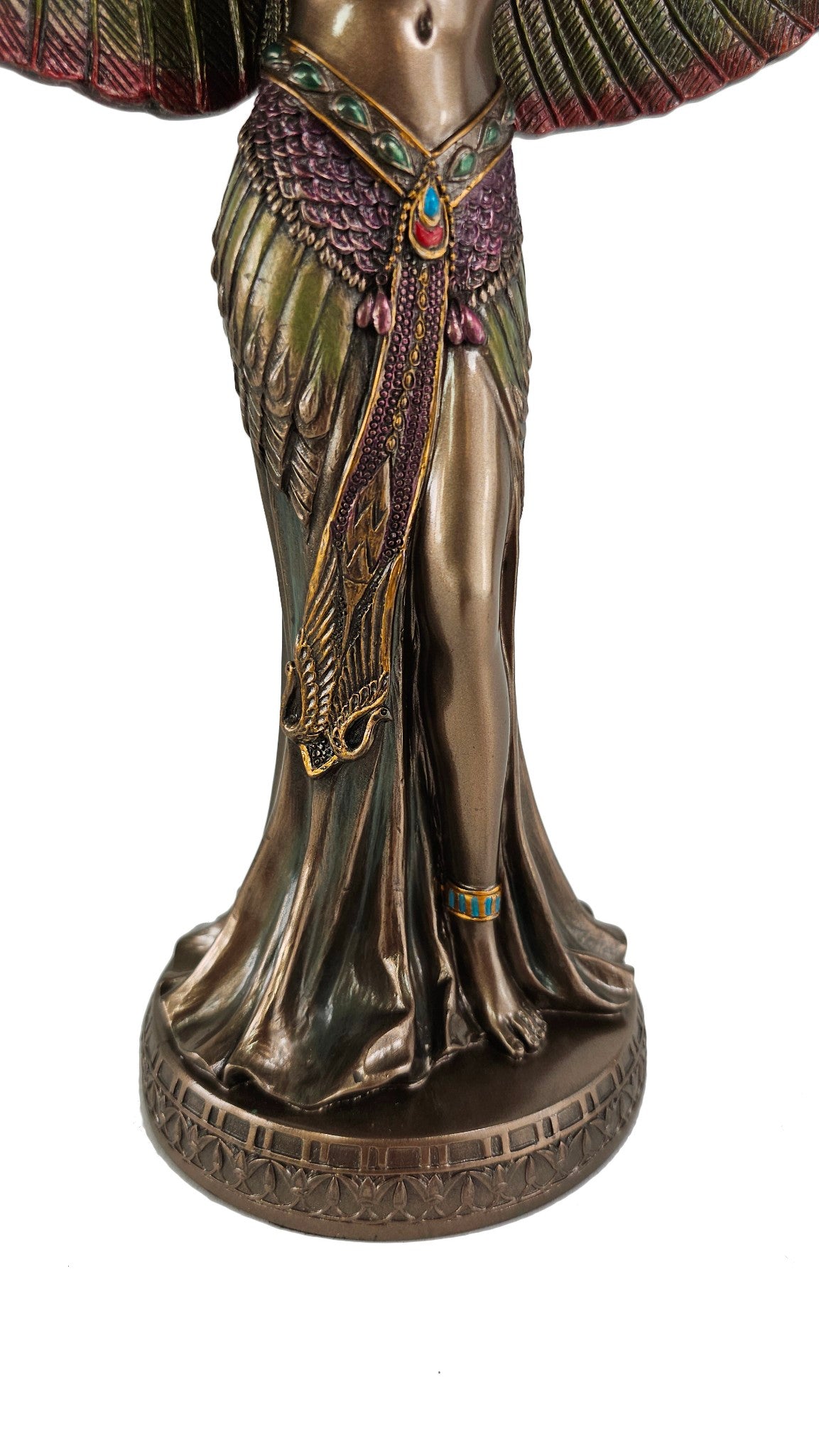 13" Isis Egyptian Goddess of Magic and Love Statue Antique Bronze Color
