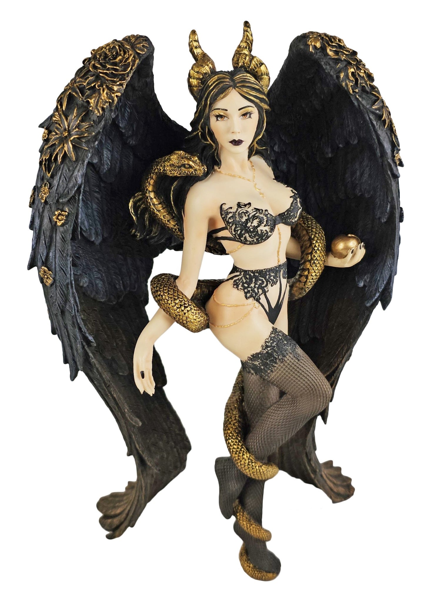 10" Lilith First Temptress Statue Hand Painted Bronze Finish Statue