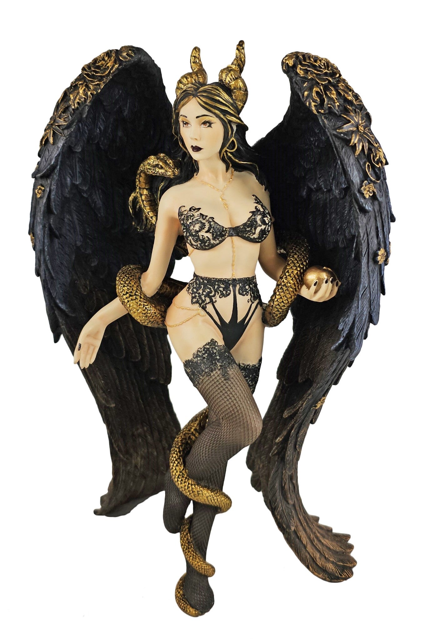 10" Lilith First Temptress Statue Hand Painted Bronze Finish Statue