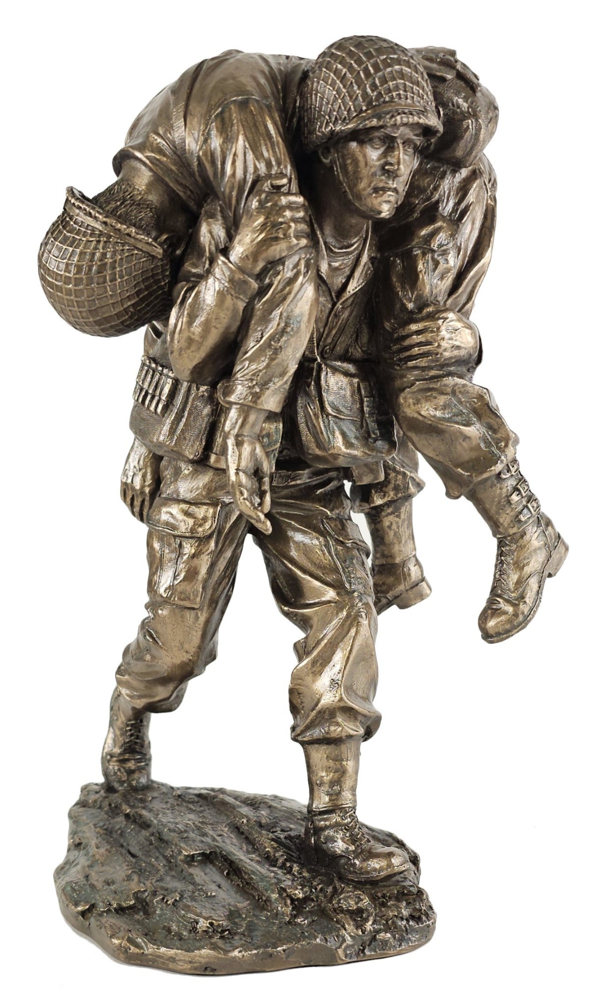9 1/2 inch US Military No Soldier Left Behind Statue Antique Bronze Color