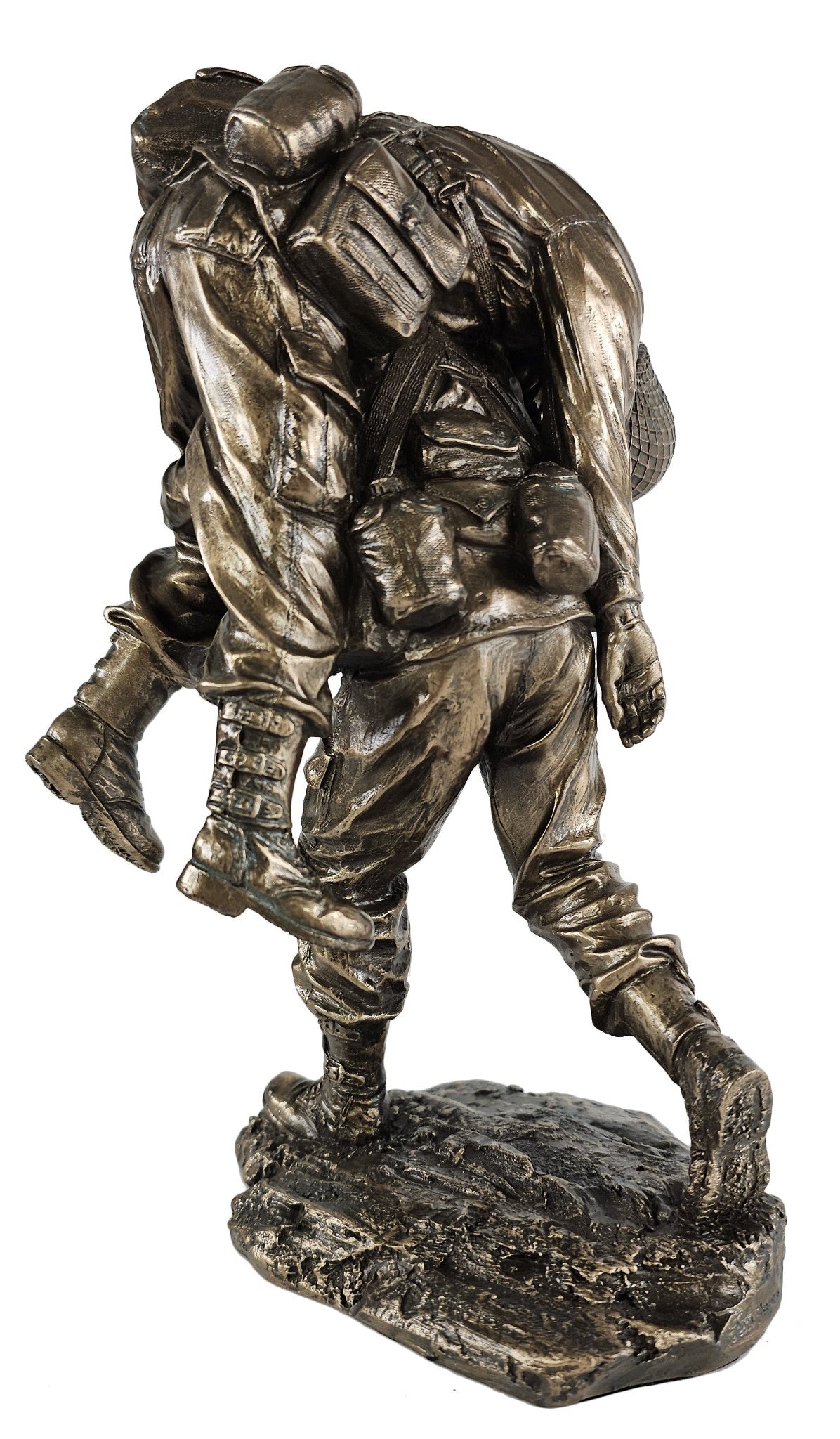9 1/2 inch US Military No Soldier Left Behind Statue Antique Bronze Color
