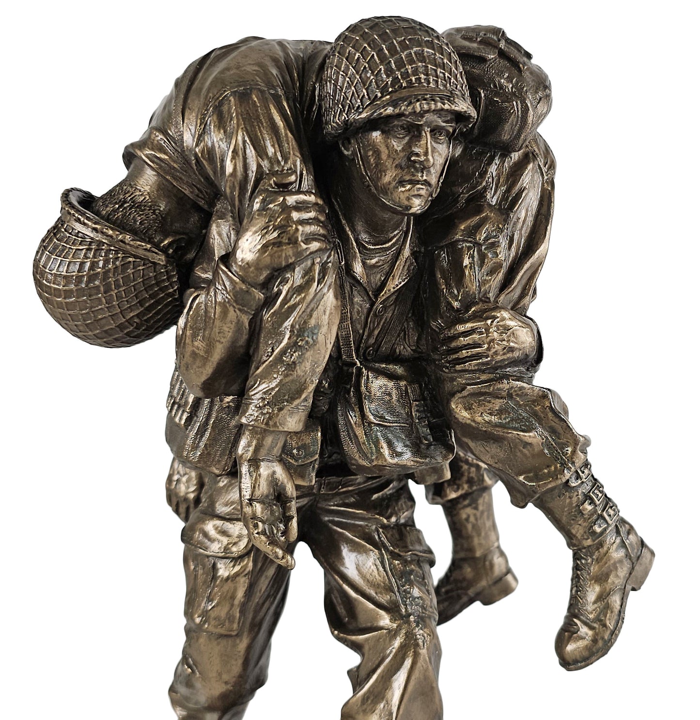 9 1/2 inch US Military No Soldier Left Behind Statue Antique Bronze Color