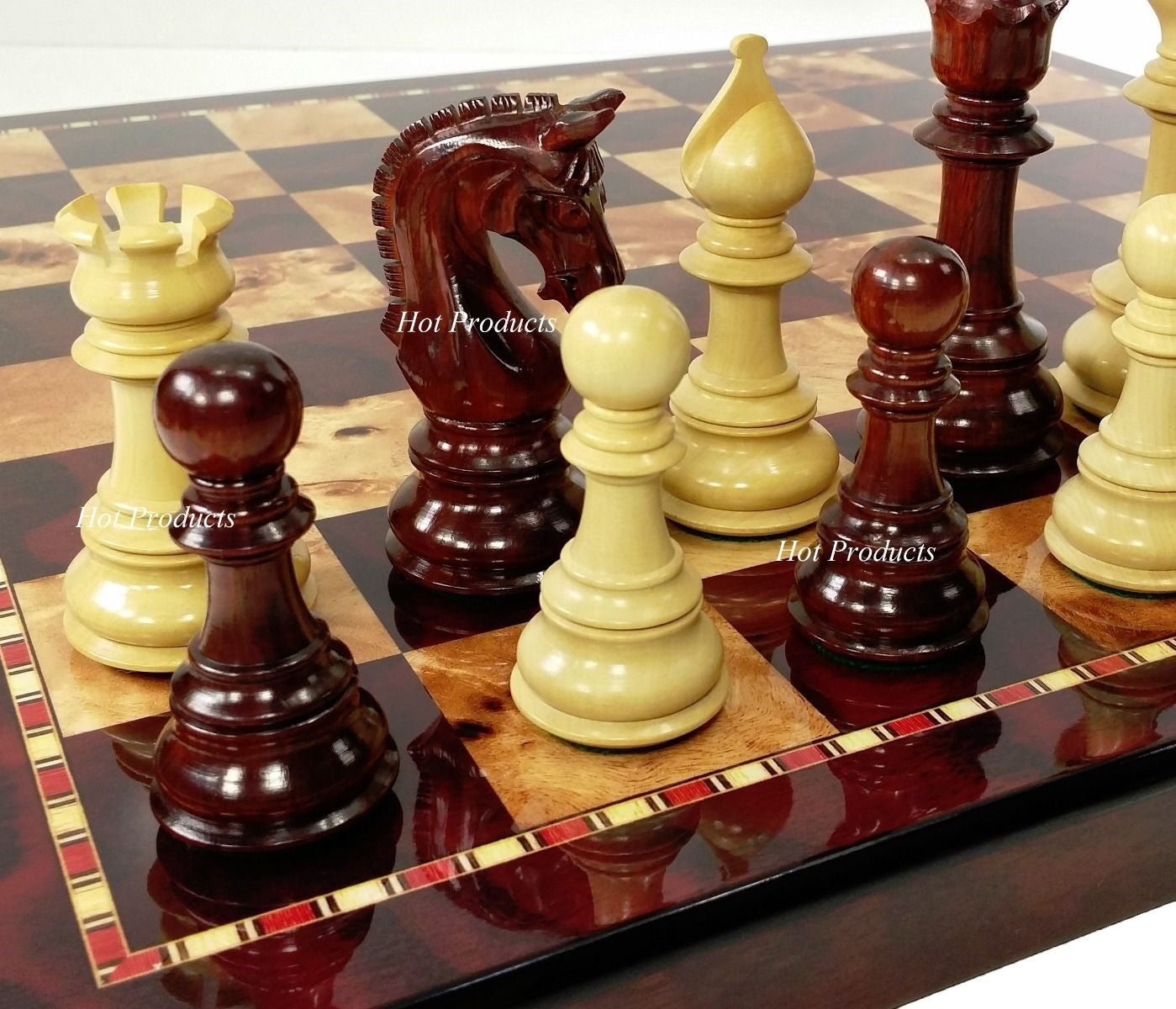 Blood Rosewood Large Staunton bloodwood LUXURY Chess Set 18" Cherry Color Board