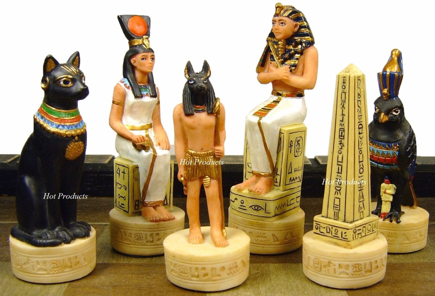 Egyptian Anubis Anubis Chess Set W/ 17" Castle Fortress Board EGYPT