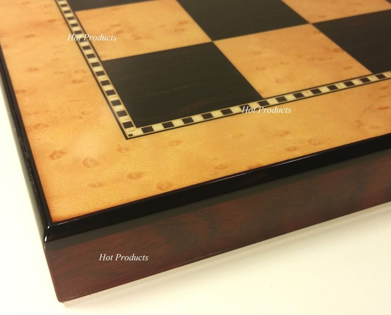Greek Roman Mythology Gods Chess Set 18" Walnut Birdseye Maple Color Board