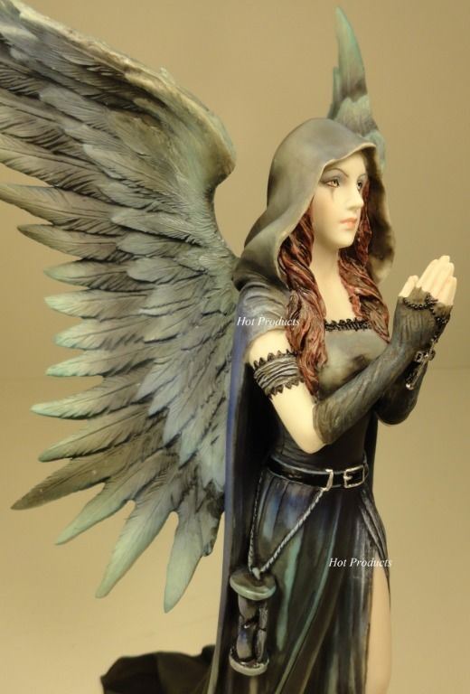 ANNE STOKES HARBINGER Dark Angel of Death Gothic Fairy Statue Hand Painted