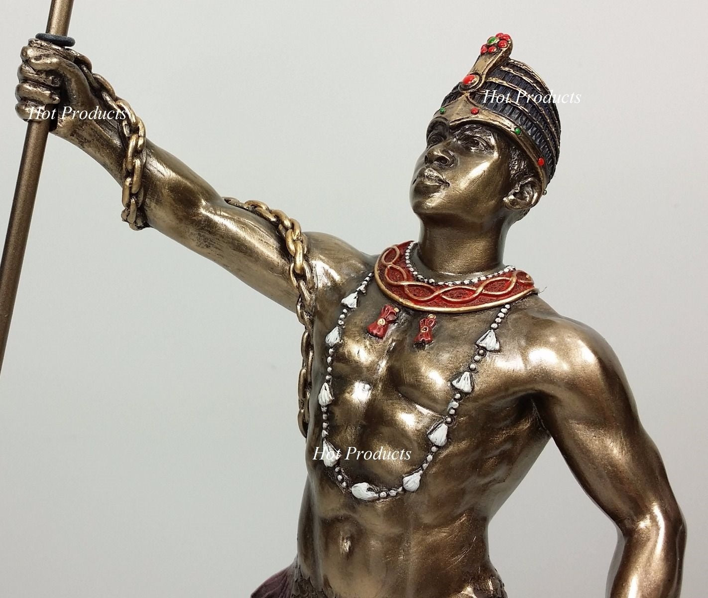 ORISHA OLOKUN God of Deep Sea Ruler of Aye Yoruba African Statue Bronze Finish