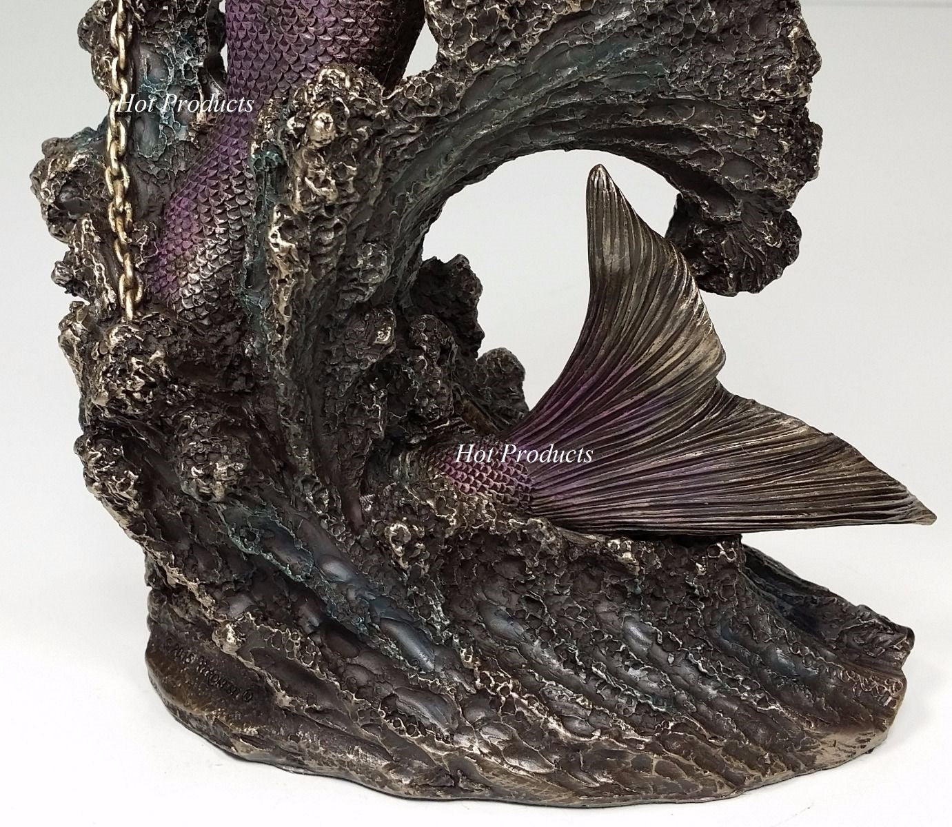 ORISHA OLOKUN God of Deep Sea Ruler of Aye Yoruba African Statue Bronze Finish