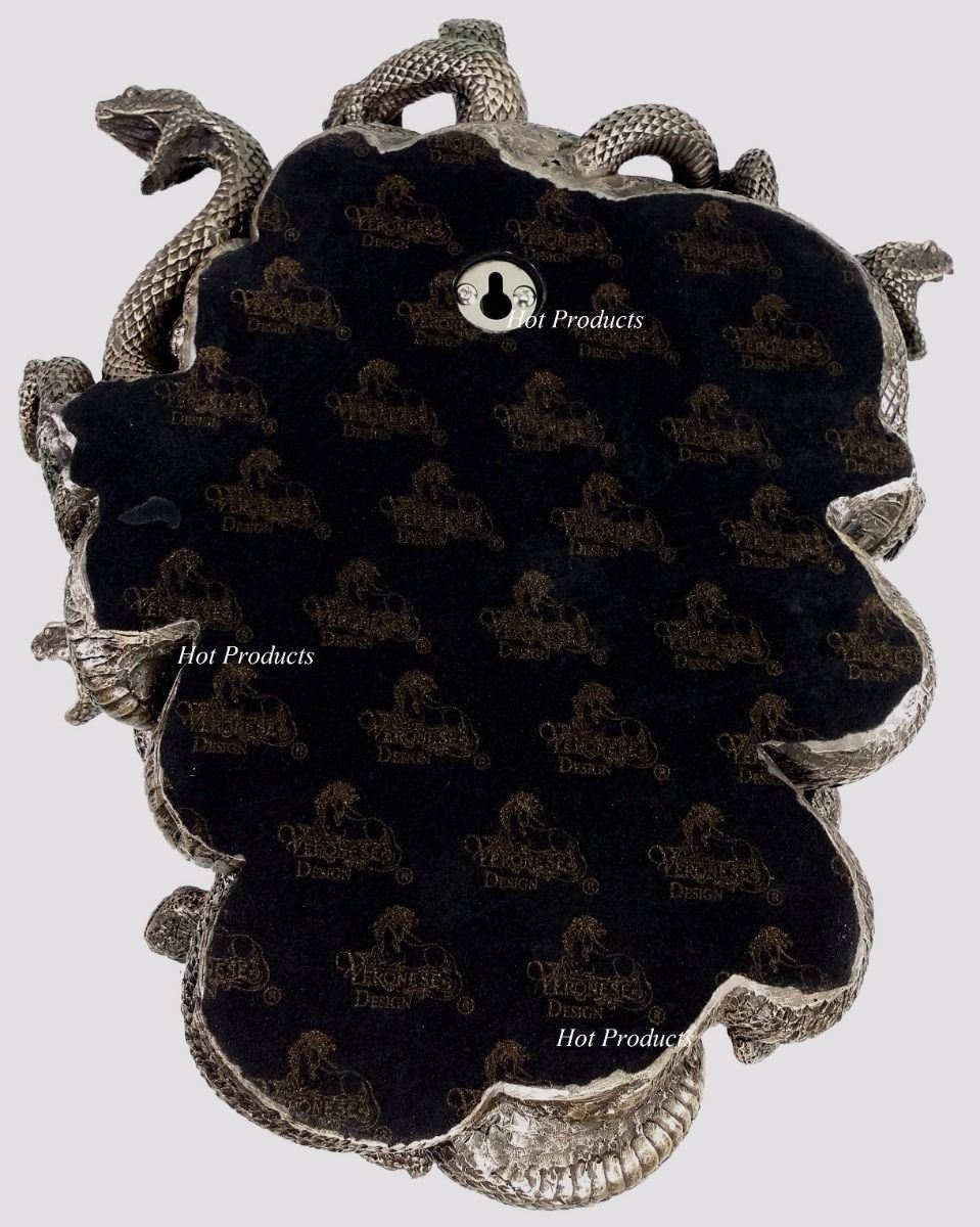 13 1/2 inch Medusa Head of Snakes Gothic Wall Decor Plaque Statue Bronze Finish