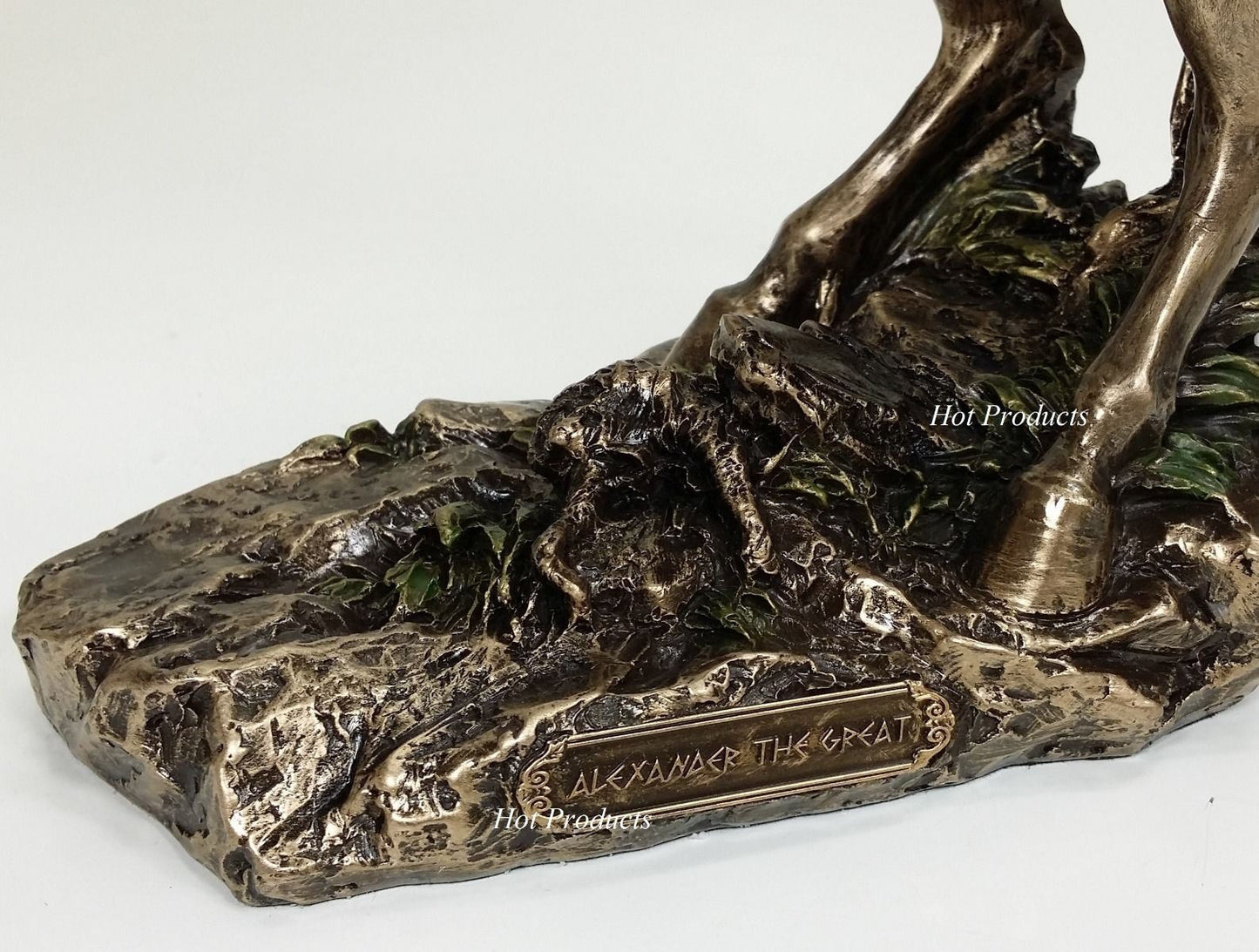 13" Alexander The Great on Horse Greek King Statue Bronze Finish