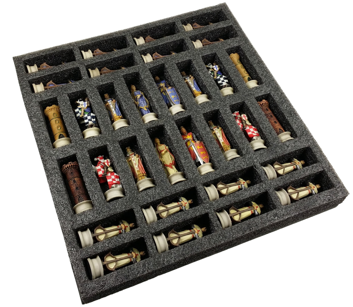 Medieval Times Crusades King Richard the Lionheart Knight Chess Set Castle Board