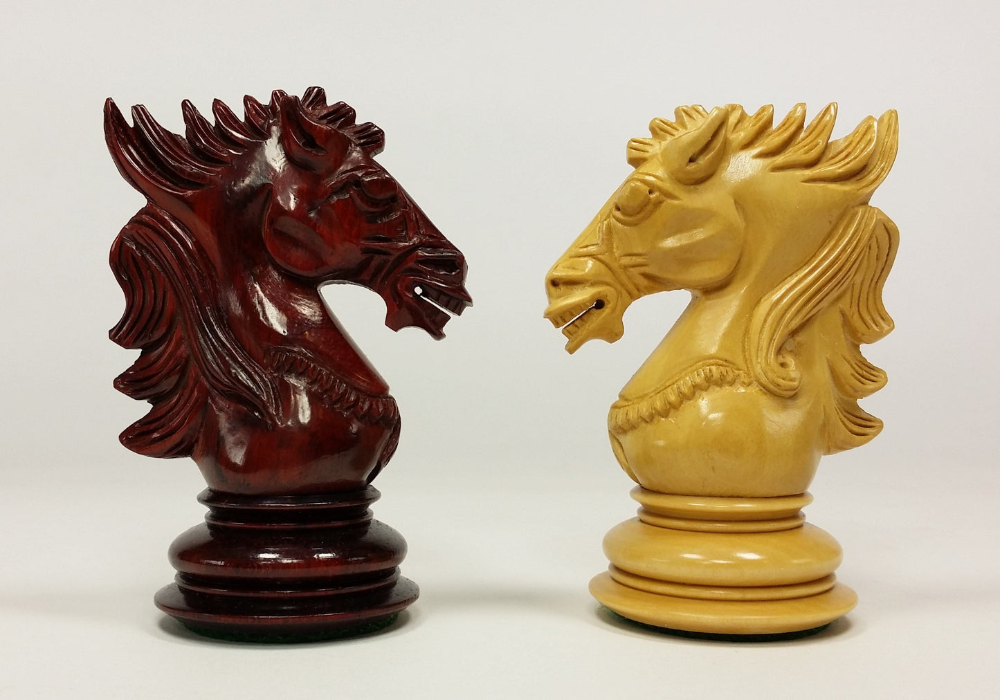 BLOOD ROSEWOOD DRAGON 4 5/8" Large Staunton Chess Set Walnut Color Storage Board