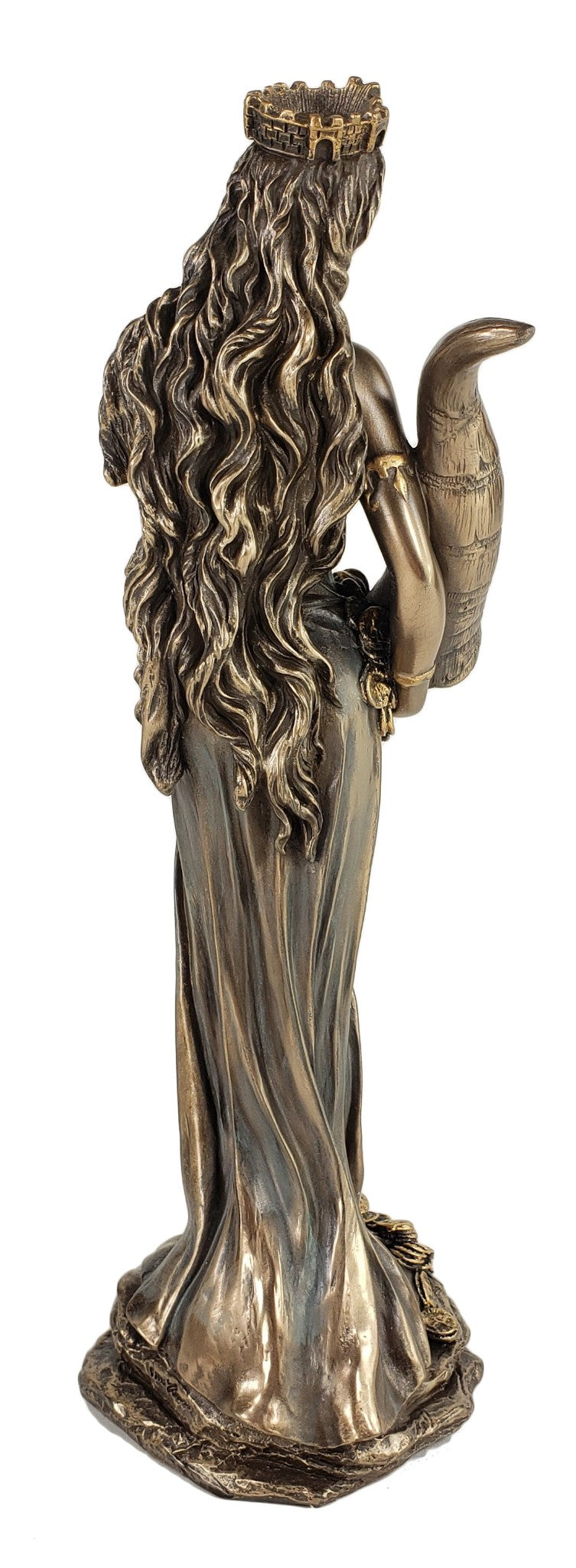 11" Blind Fortuna Roman goddess of Fortune & Luck Statue Bronze Color