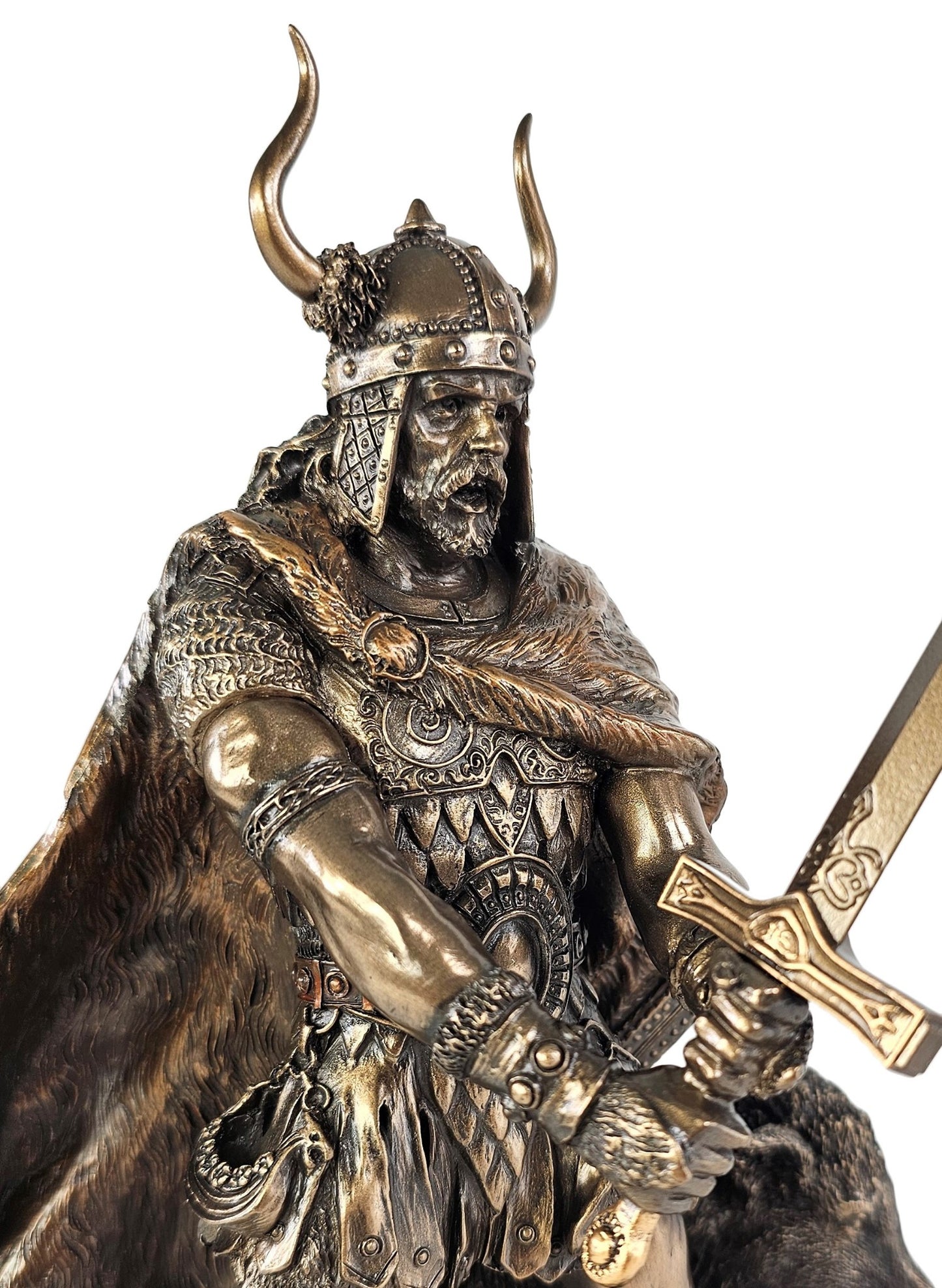 10 1/2" Freyr Viking Norse Mythology God Bronze Finish Statue