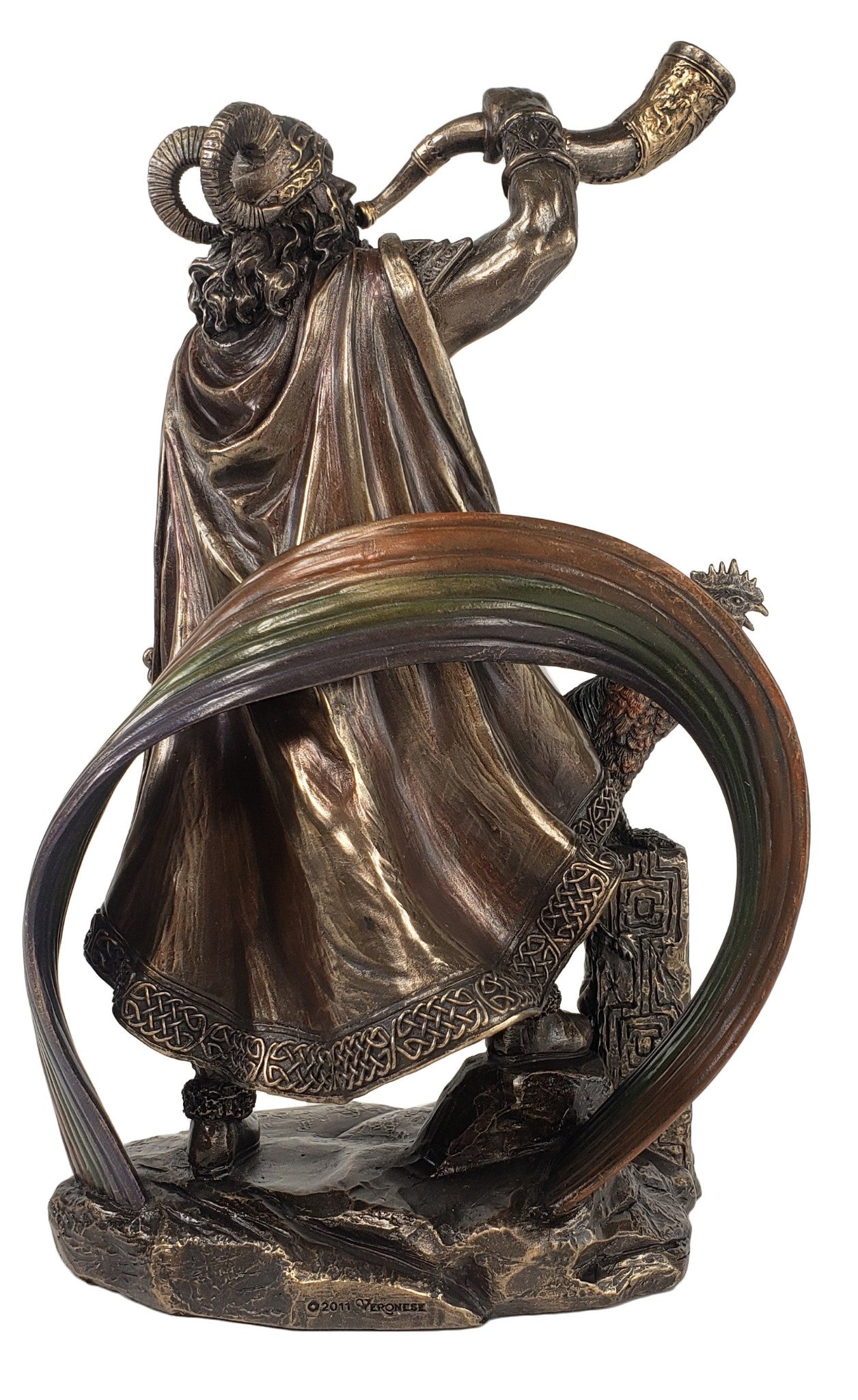 9 1/2" Viking Norse Mythology Heimdall Watchman of the Gods Statue Bronze Finish