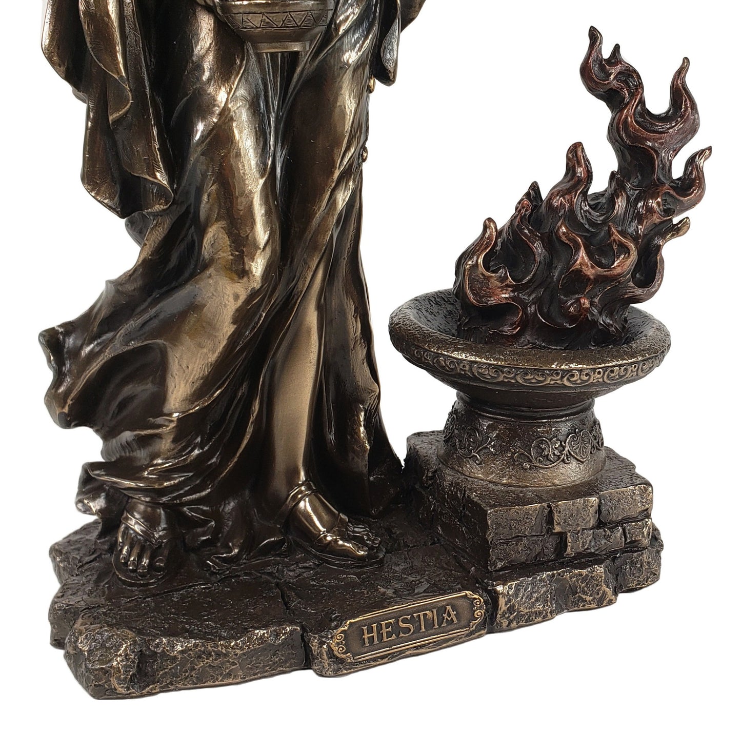 11" Hestia Greek Mythology Virgin Goddess of Hearth & Home Bronze Finish Statue