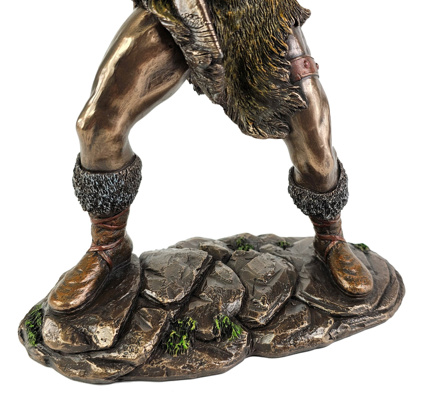 11" Viking Norse Warrior Swinging Battle Axe Bronze Finish Statue
