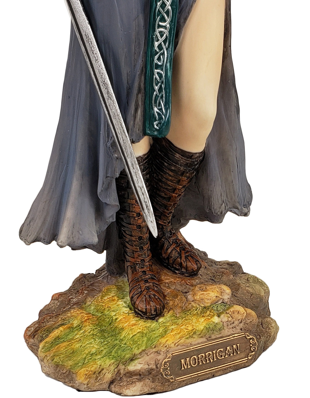 11" Morrigan Celtic Raven Goddess of War and Death Statue Color Hand Painted