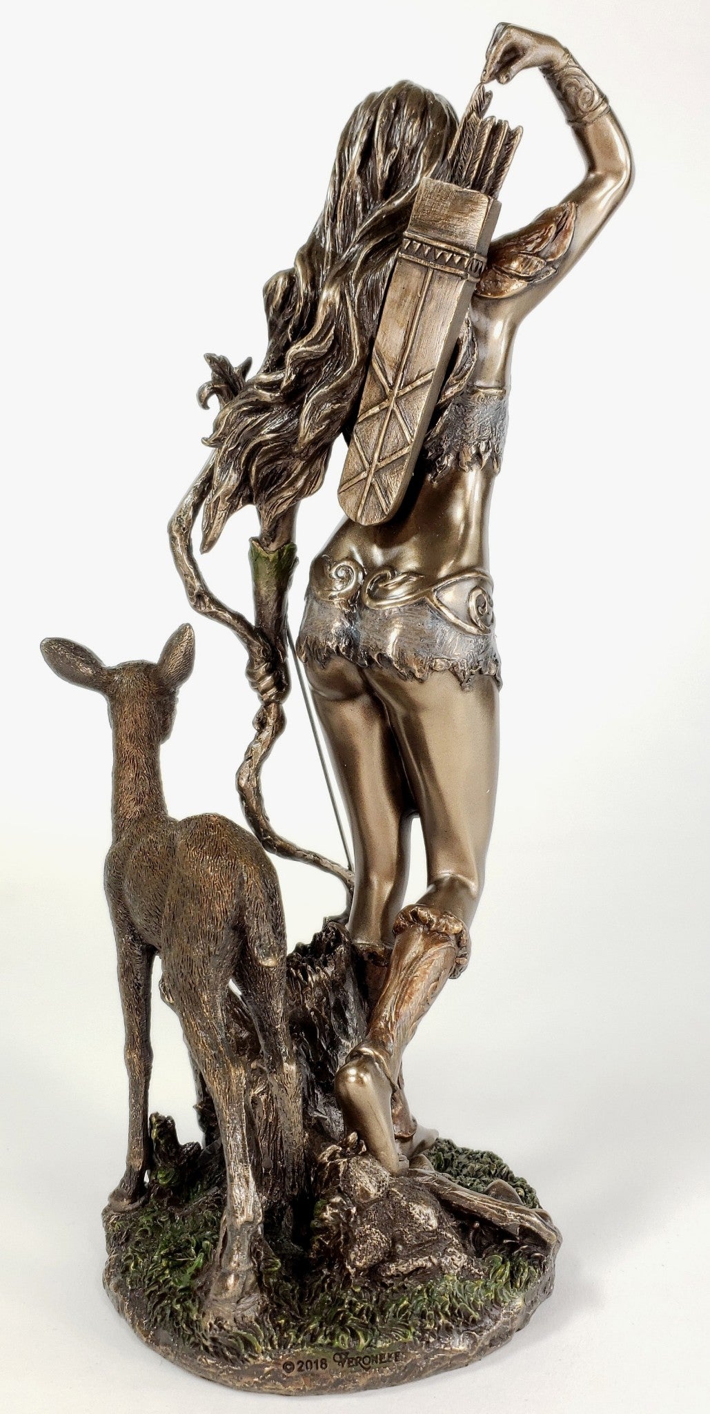 10" Artemis Greek Mythology Goddess of Hunt Moon Chastity Statue Bronze Finish